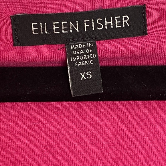 Eileen Fisher Cranberry Jersey Midi Dress Soft Draped Sleeveless Travel Knit - Picture 3 of 8